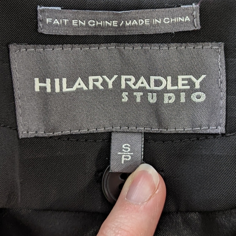 Hilary Radley Black Heavy-Weight Trench Coat Size SP - Picture 8 of 8